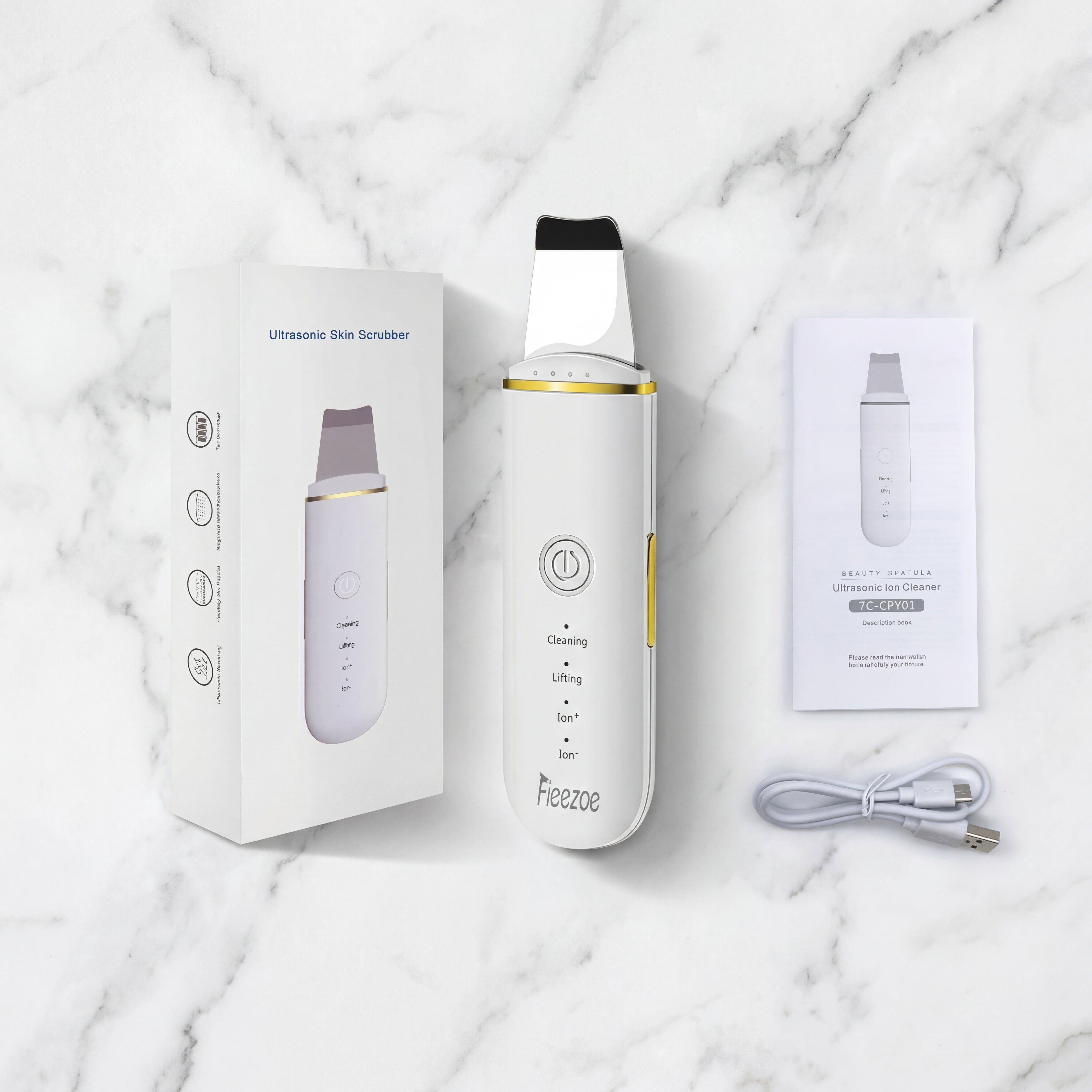 The new ultrasonic facial cleanser peeling machine removes facial blackheads white kit
